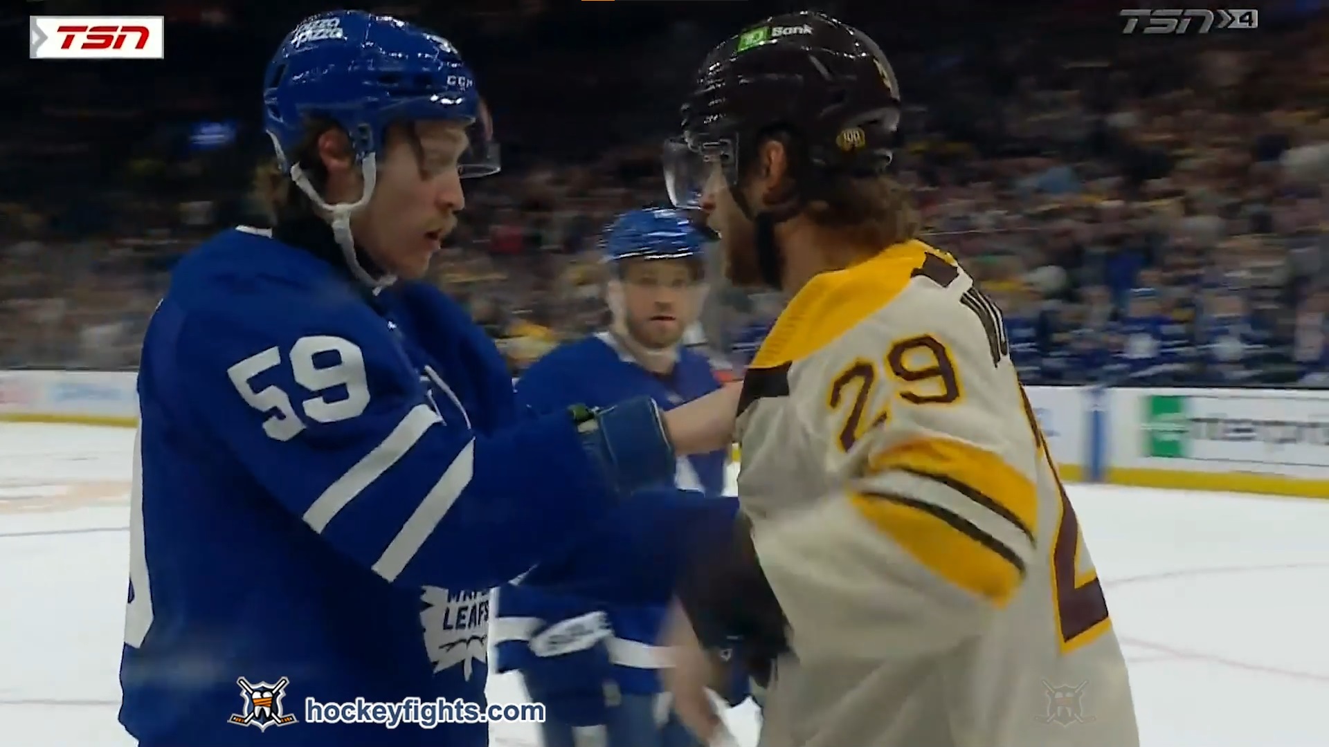 Tyler Bertuzzi vs. Parker Wotherspoon, March 07, 2024 Toronto Maple