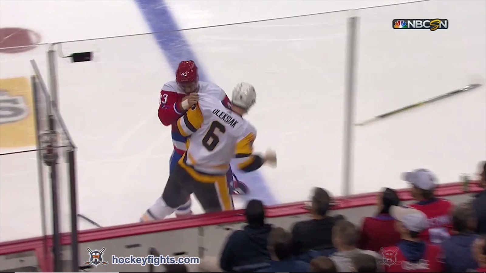 Jamie Oleksiak vs Tom Wilson